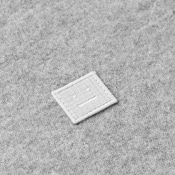 NWT ACNE STUDIOS Men Kalon Logo-Appliquéd Wool Gray Sweater - Picture 3 of 3